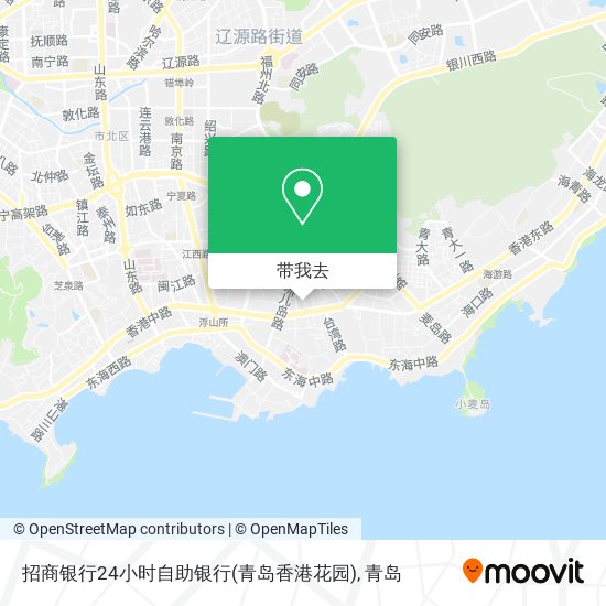 招商银行24小时自助银行(青岛香港花园)地图