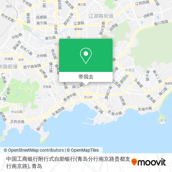 中国工商银行附行式自助银行(青岛分行南京路贵都支行南京路)地图