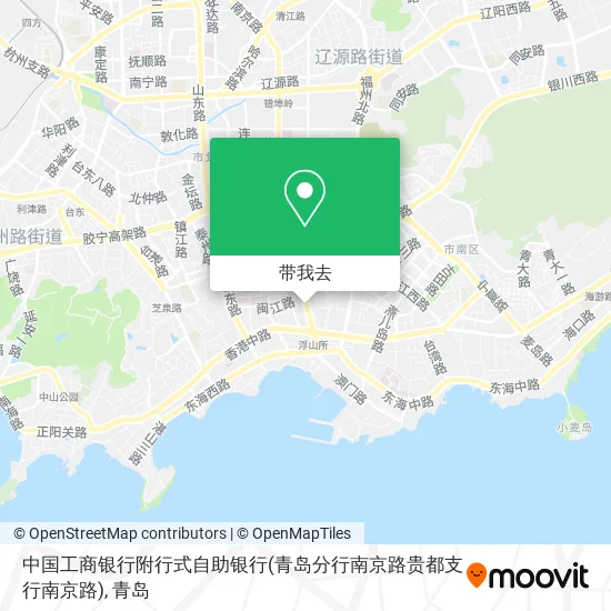 中国工商银行附行式自助银行(青岛分行南京路贵都支行南京路)地图
