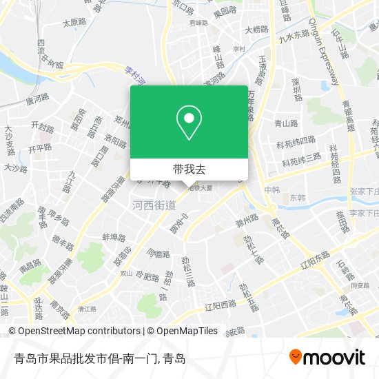 青岛市果品批发市倡-南一门地图