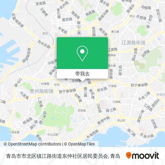 青岛市市北区镇江路街道东仲社区居民委员会地图