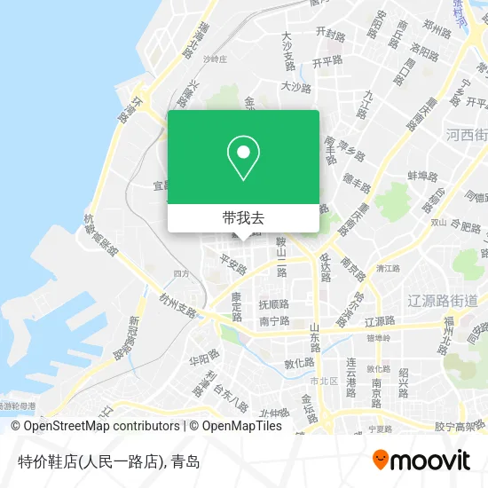 特价鞋店(人民一路店)地图
