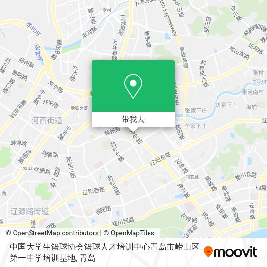 中国大学生篮球协会篮球人才培训中心青岛市崂山区第一中学培训基地地图