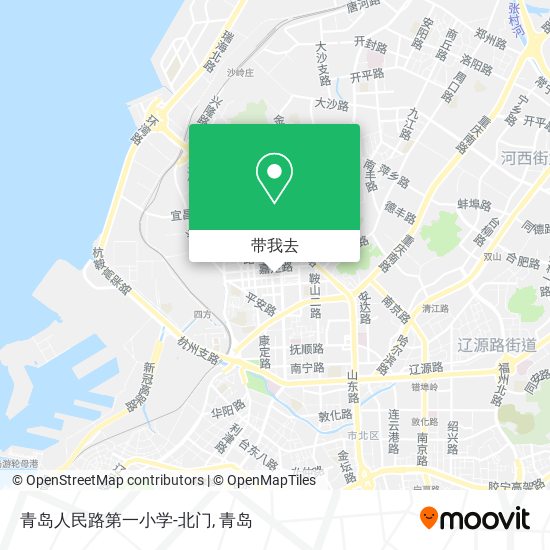 青岛人民路第一小学-北门地图