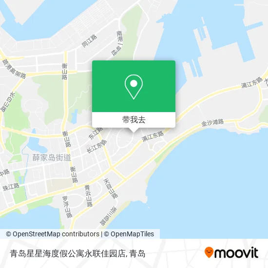 青岛星星海度假公寓永联佳园店地图