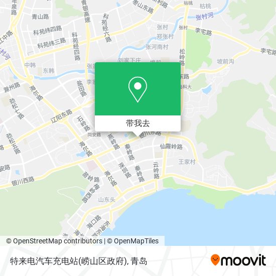 特来电汽车充电站(崂山区政府)地图