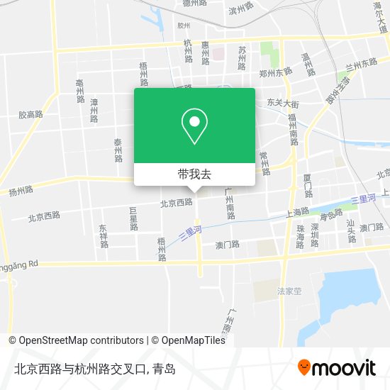 北京西路与杭州路交叉口地图