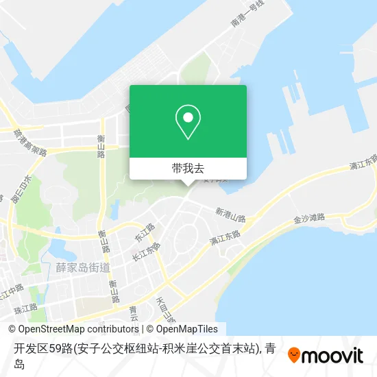开发区59路(安子公交枢纽站-积米崖公交首末站)地图