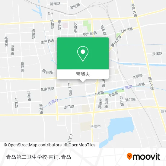 青岛第二卫生学校-南门地图