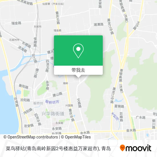 菜鸟驿站(青岛南岭新园2号楼惠益万家超市)地图