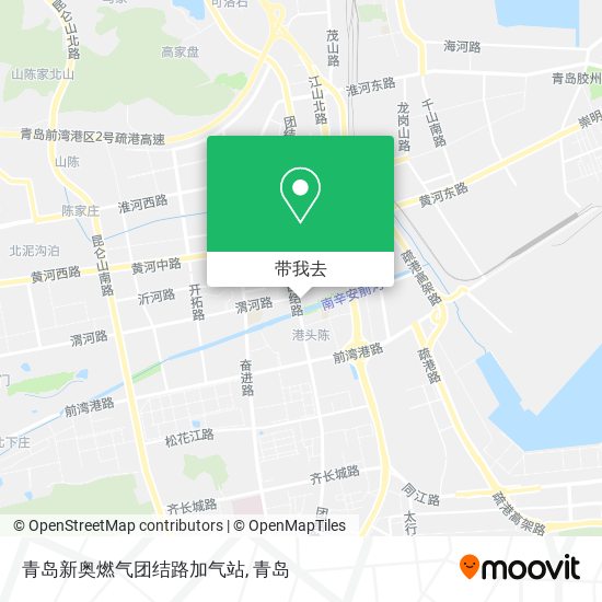青岛新奥燃气团结路加气站地图