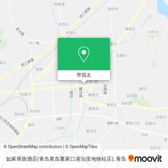 如家商旅酒店(青岛黄岛董家口港泊里地铁站店)地图