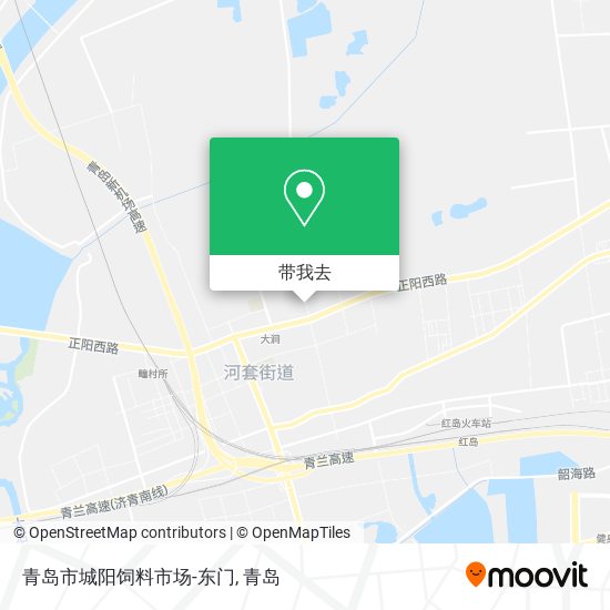 青岛市城阳饲料市场-东门地图