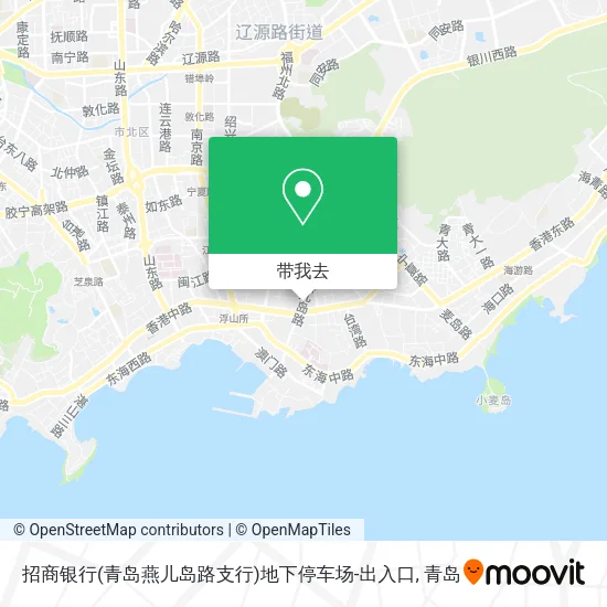 招商银行(青岛燕儿岛路支行)地下停车场-出入口地图