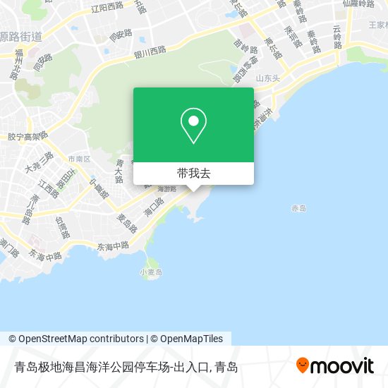 青岛极地海昌海洋公园停车场-出入口地图