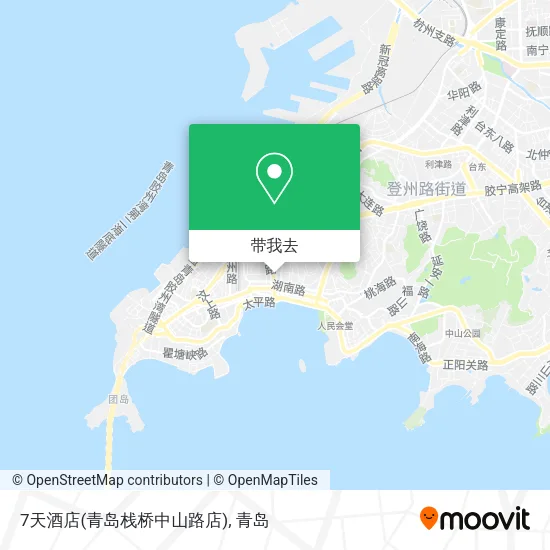 7天酒店(青岛栈桥中山路店)地图