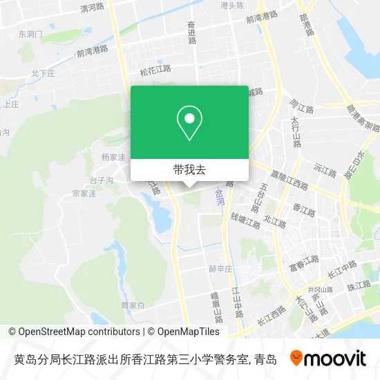 黄岛分局长江路派出所香江路第三小学警务室地图