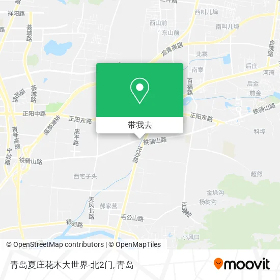 青岛夏庄花木大世界-北2门地图