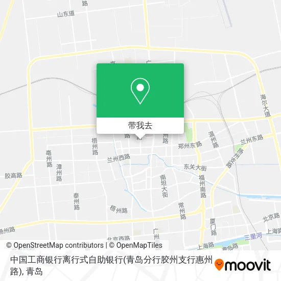 中国工商银行离行式自助银行(青岛分行胶州支行惠州路)地图
