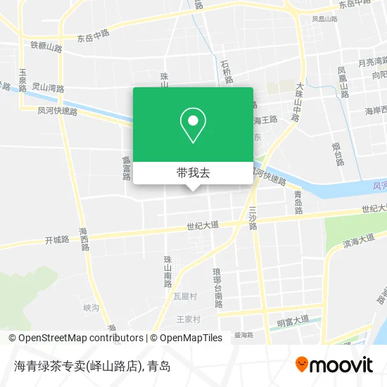 海青绿茶专卖(峄山路店)地图