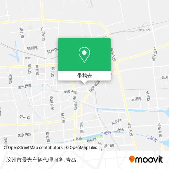 胶州市景光车辆代理服务地图