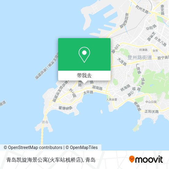 青岛凯旋海景公寓(火车站栈桥店)地图