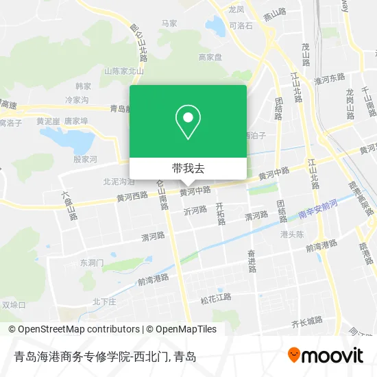 青岛海港商务专修学院-西北门地图