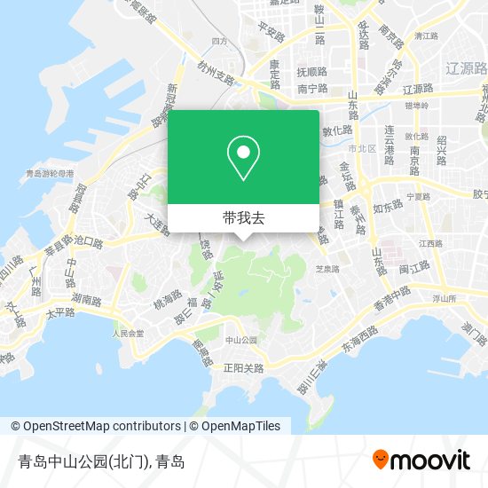 青岛中山公园(北门)地图