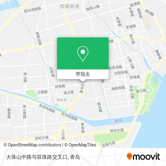 大珠山中路与双珠路交叉口地图