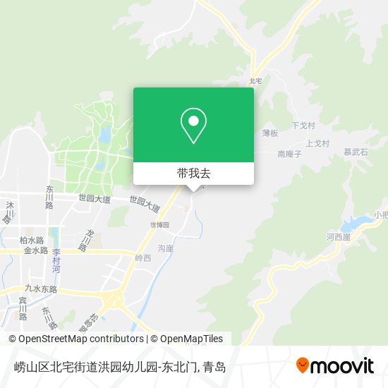 崂山区北宅街道洪园幼儿园-东北门地图