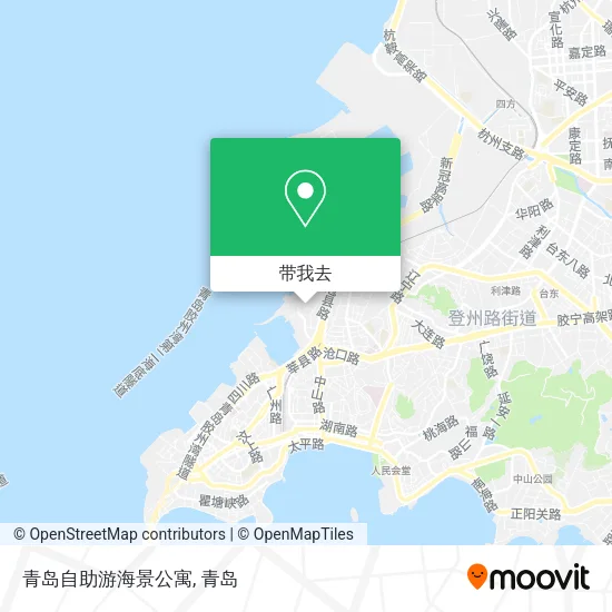 青岛自助游海景公寓地图
