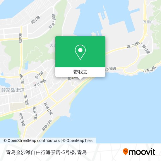 青岛金沙滩自由行海景房-5号楼地图