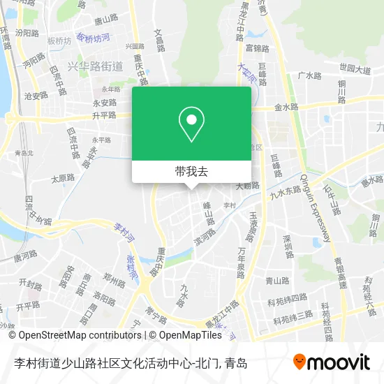 李村街道少山路社区文化活动中心-北门地图