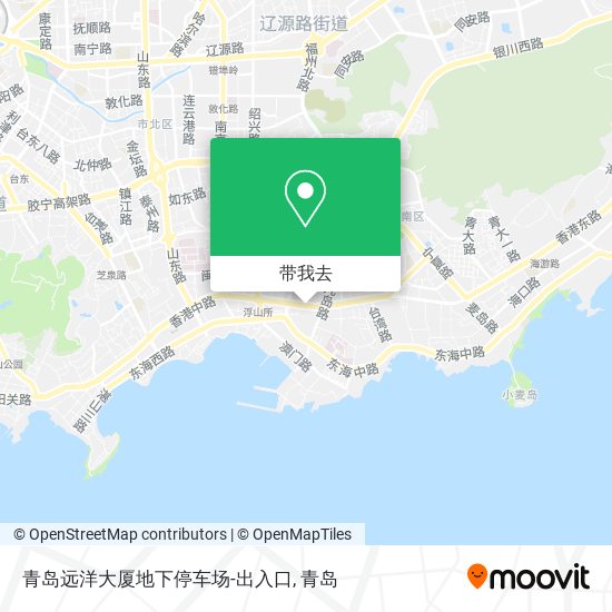 青岛远洋大厦地下停车场-出入口地图