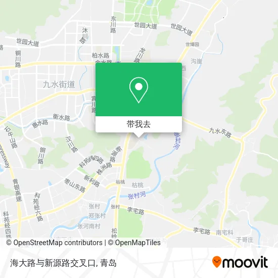 海大路与新源路交叉口地图