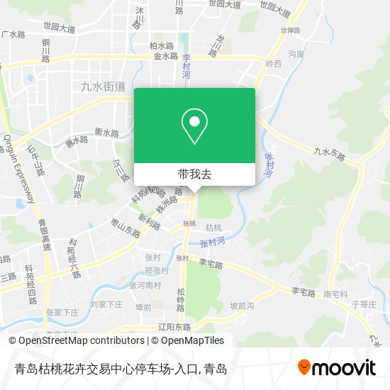 青岛枯桃花卉交易中心停车场-入口地图