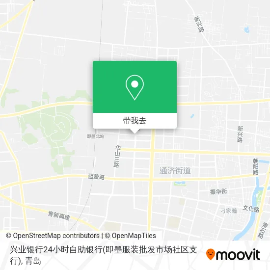 兴业银行24小时自助银行(即墨服装批发市场社区支行)地图