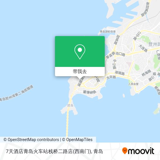 7天酒店青岛火车站栈桥二路店(西南门)地图