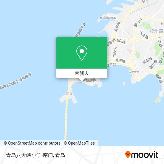 青岛八大峡小学-南门地图