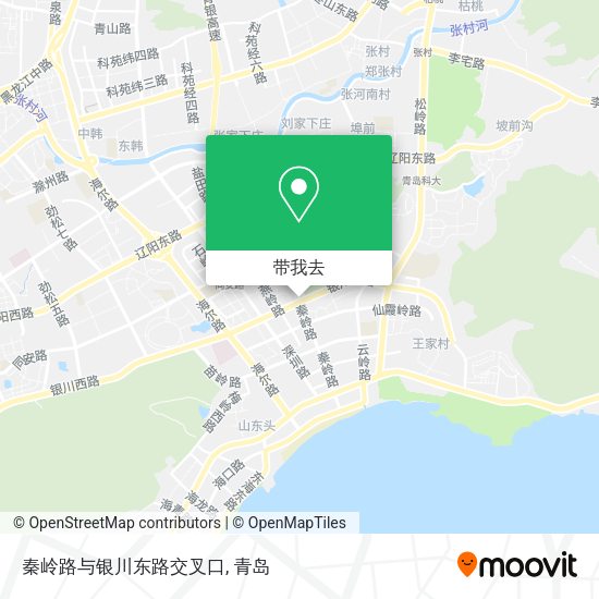 秦岭路与银川东路交叉口地图