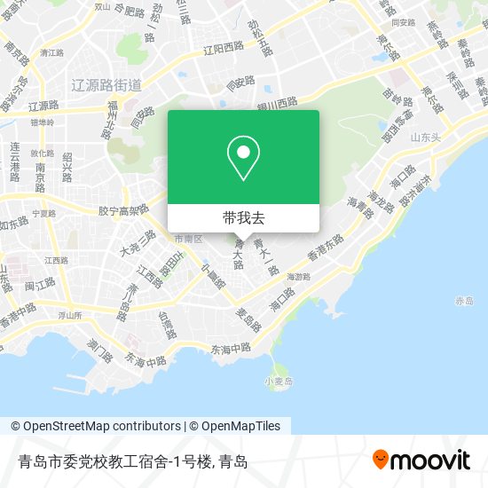 青岛市委党校教工宿舍-1号楼地图