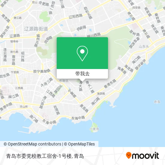 青岛市委党校教工宿舍-1号楼地图