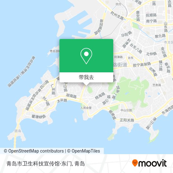 青岛市卫生科技宣传馆-东门地图