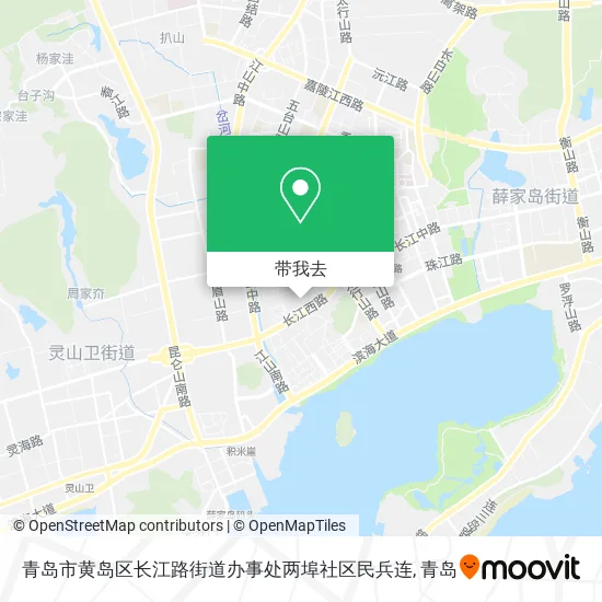 青岛市黄岛区长江路街道办事处两埠社区民兵连地图