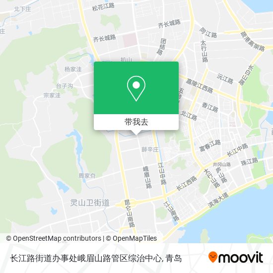 长江路街道办事处峨眉山路管区综治中心地图
