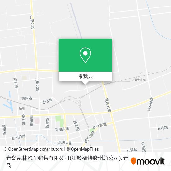 青岛泉林汽车销售有限公司(江铃福特胶州总公司)地图