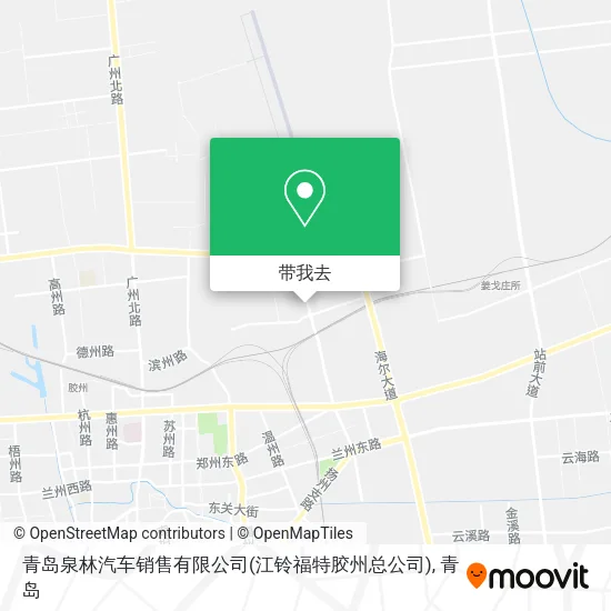 青岛泉林汽车销售有限公司(江铃福特胶州总公司)地图