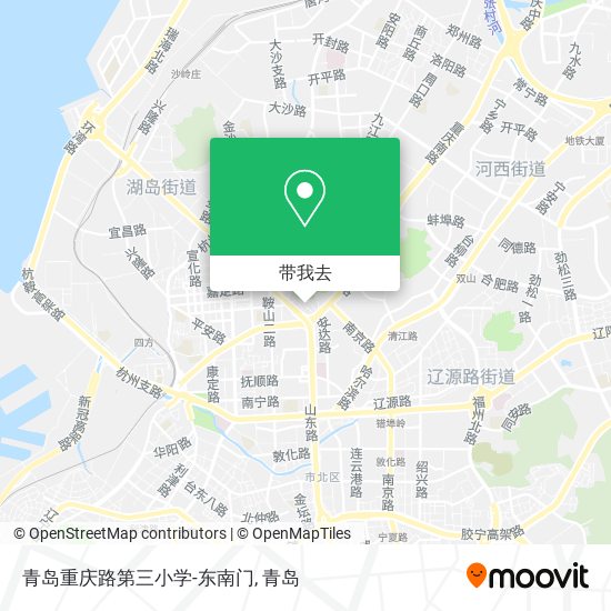 青岛重庆路第三小学-东南门地图