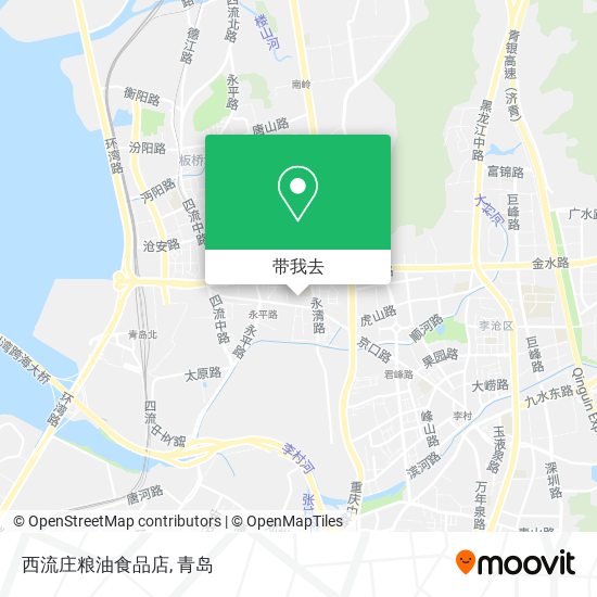 西流庄粮油食品店地图