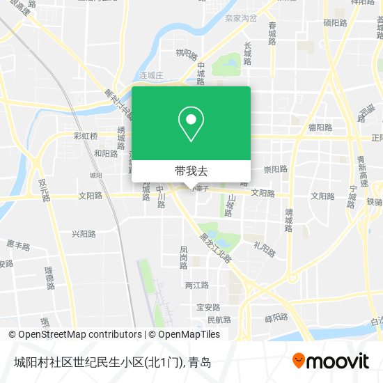 城阳村社区世纪民生小区(北1门)地图